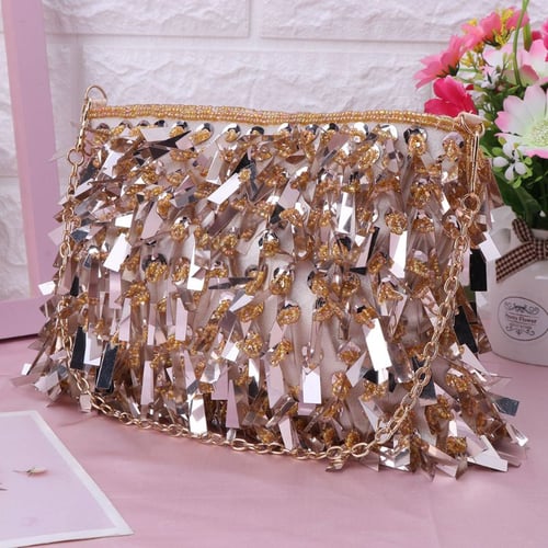 Women's Glitter Sparkly Clutch Bag Evening Bag Bridal Wedding Prom  Shoulder Bags