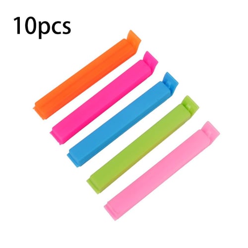 10PCS Portable New Kitchen Storage Food Snack Seal Sealing Bag Clips Sealer  Clamp Plastic Tool Kitchen Storage Accessories