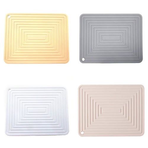 1pc Kitchen Countertop Silicone Dish Drying Mat Heat Resistant Trivet  Non-slip Placemat Coaster For Bowl Plate