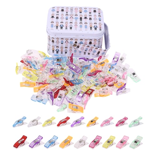 Sewing Clips, 100PCS Multicolor Craft Clips Assorted Multipurpose Plastic  Clips for Sewing Quilting Binding Crafting Crochet and Knitting