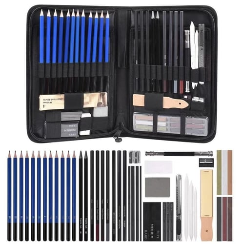 48pcs Professional Sketching Drawing Pencils Kit Carry Bag Art Painting  Tool Set Drawing Sketching And Writing Pencil - Wooden Lead Pencils -  AliExpress