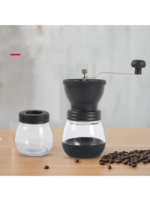 Portable Manual Coffee Bean Grinder Stainless Steel Mini Hand Mill Burr  Tool NEW