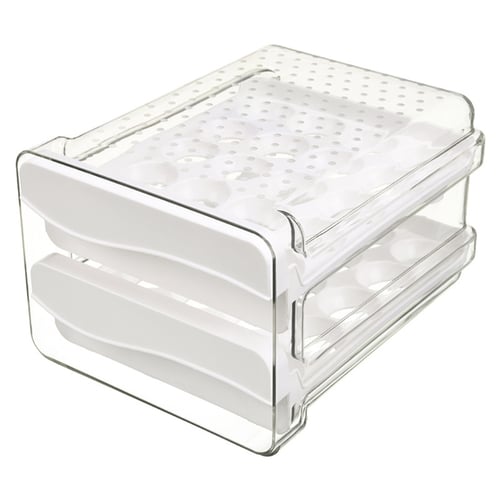 1pc Double-layer Fridge Storage Box Refrigerator Fruit Vegetable Drain  Basket Fresh-Keep Box With Lid Storage Container Kitchen Tool