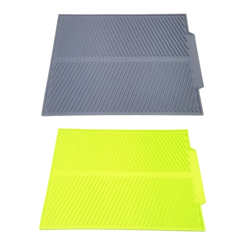 Kitchen Silicone Dish Drainer Mats Large Sink Drying Worktop Organizer  Drying Mat for Dishes Heat Resistant Kitchen Accessories