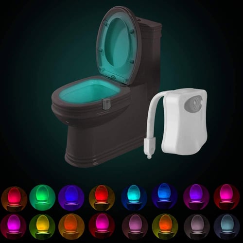 16 Color Human Body Sensor Toilet Light, Bathroom Sensor Light