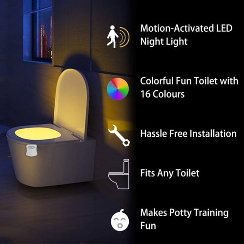 Smart Pir Motion Sensor Toilet Seat Night Light Backlight For