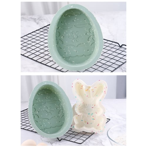 6 Cavities Easter Eggs Silicone Soap Mold Rabbit Soap Mold Silicone Molds  Egg Plaster Mold Ice Mold Silicone Mold Resin Mold Candle Mold 