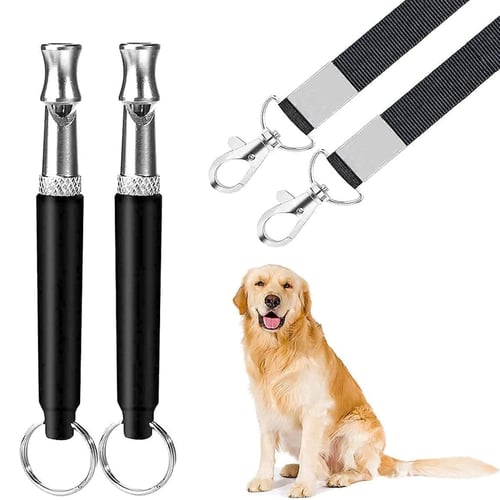 4Pcs Dog Training Set Pet Training Clicker with Whistles, Dog Training  Whistle Ultrasonic Professional Dog Whistles with Lanyard - Barking Control