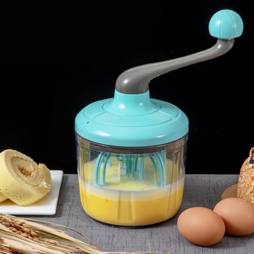 1200ml Manual Plastic Cream Egg Beater Hand Crank Fast Mixer Baking Tool