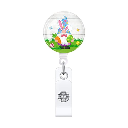 Cute Id Badge Holder Set With Retractable Badge Reel, Lanyard