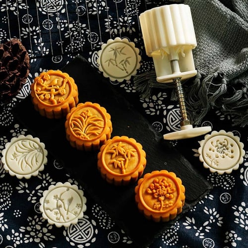 Mooncake Stamps Diy Baking Gadgets Kitchen Accessories For Mid-autumn  Festival