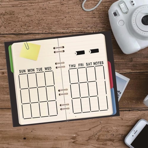 20PCS A5 Planner Stencils Journal Templates DIY Drawing Templates for DIY  Notebook Scrapbook Diary Calendar 5x7.5 Inch