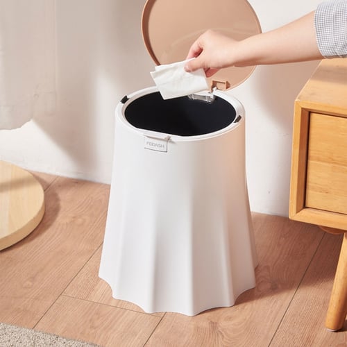 1pc Light Luxury Nordic Style Large Capacity Garbage Can For Home Use In  Living Room, Kitchen, Bedroom, Bathroom And Office Trash Bin