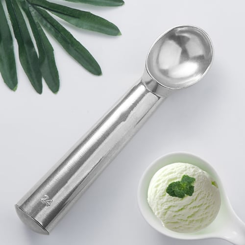 Two Size Ice Cream Scoops Stacks Stainless Steel Ice Cream Digger Non-Stick  Fruit Ice Ball Maker Watermelon Ice Cream Spoon Tool