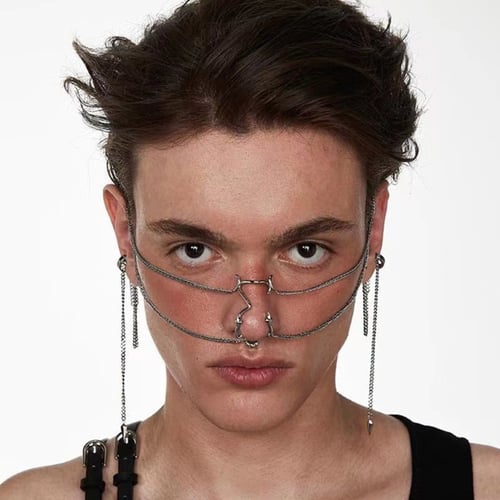Nose Rings Hoop Chain Fake Septum Ring Non Piercing Nose Rings with Chain  Nose to Ear Chain Nose Ring Body Jewelry - buy Nose Rings Hoop Chain Fake  Septum Ring Non Piercing