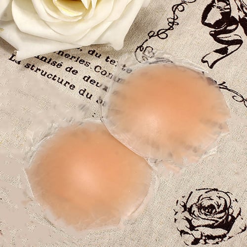 1 Pair Nipple Cover Invisible Washable Silicone Reusable Adhesive