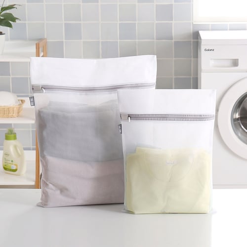 Folding Laundry Bag Bra Laundry Bag Washing Machine Anti-deformation Bra  Storage Bag Underwear Protection Zipper Laundry Bag (Pink)