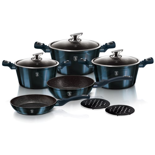 15 piece Cookware Set, Metallic Line Royal Purple Edition - Berlinger Haus  - Touch of Modern