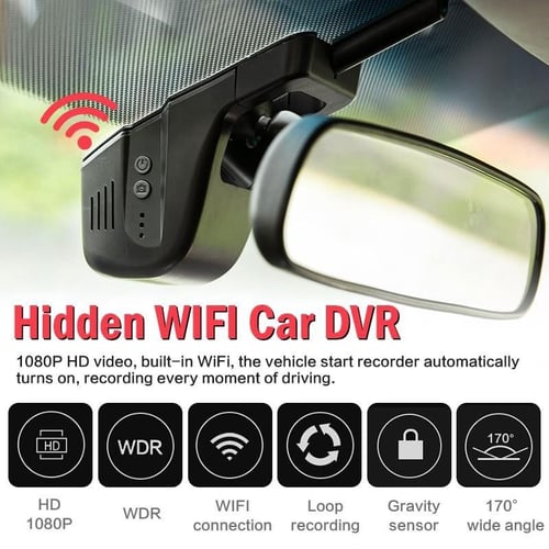 WiFi Car DVR Dash Camera HD 1080P 170 Degree Wide Angle 360° Rotation Mini Vehicle  Video Recorder APP Monitor Night Vision for IOS Android Phone 