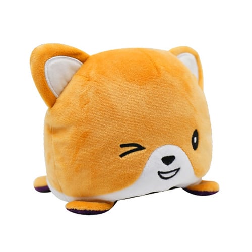 Reversible Cartoon Animals Cat Dog Cute Plush Toy DoubleSided Flip