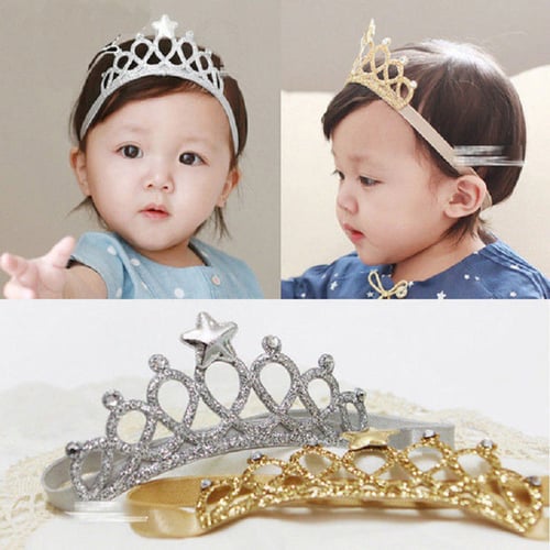 Fashion Baby Girls Princess Crown Elastic Cloth Headband Hair Band Photo Prop buy Fashion Baby Girls Princess Crown Elastic Cloth Headband Hair Band