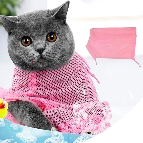 Mesh cat discount bathing bag
