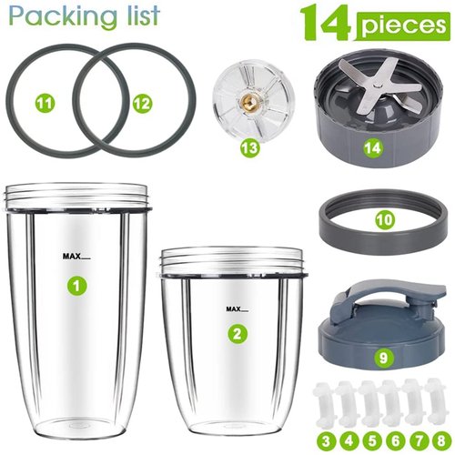 Blender Cups Blade Replacement Set for Nutribullet 24Oz 18Oz