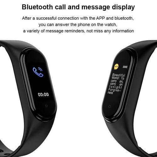 Smart Wristband Smartband M4 Review Black Plastic M4 Smart Band