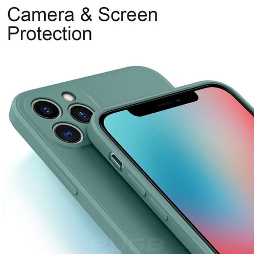 Luxury Orignal Square edge Soft Liquid Silicone Case For iPhone 12 11 Pro  XS Max iPhone 12 mini x xr Plus se 2020 Back Cover buy Luxury Orignal 