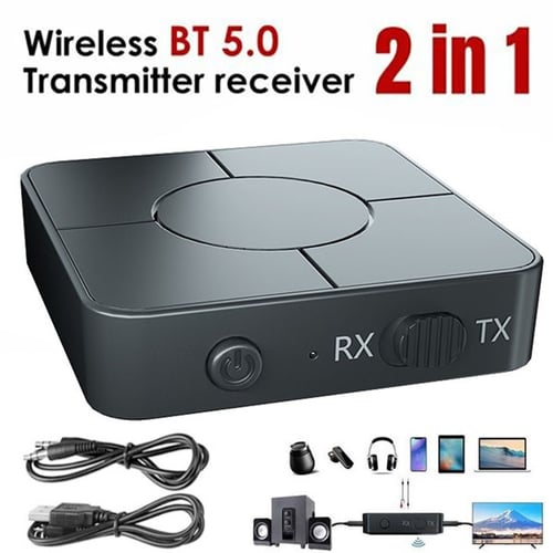 Bluetooth 5.0 Transmitter Receiver, 2-in-1 Wireless Portable Stereo Audio  Adapter, 3.5mm AUX RCA Adapter for TV PC Headphones Car Home Stereo System:  : Electronics & Photo
