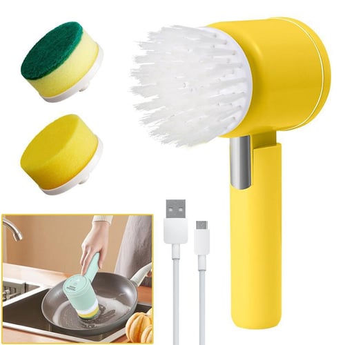 1200mAh Rechargeable Electric Scrubber with Detachable Head