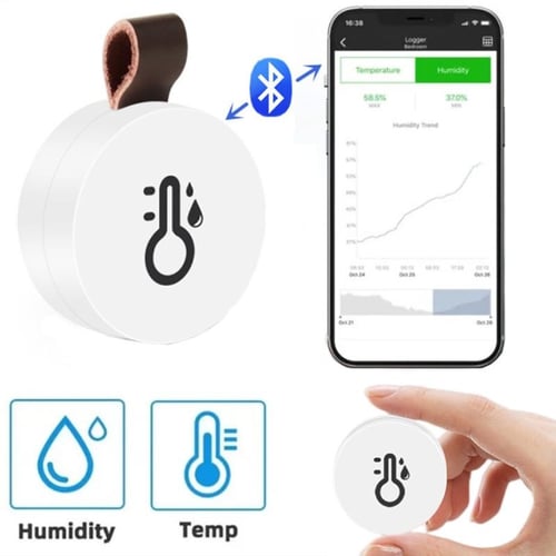 WiFi Smart Temperature Humidity Sensor Compatible with Alexa Google  Assistant 230ft Super Long Range Wireless Digital Hygrometer