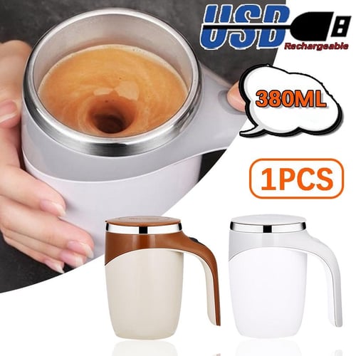 Electric Magnetic Stirring Coffee Mug, 380ml Electric Mixing Mug