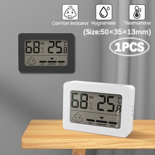 1pc Mini LCD Digital Thermometer Hygrometer Indoor Room Temperature  Humidity Meter Sensor Gauge Weather Station