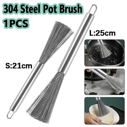6PCS Wire Brush Drill Bore Cleaning Brush Set Stainless Steel Wire Twisted D