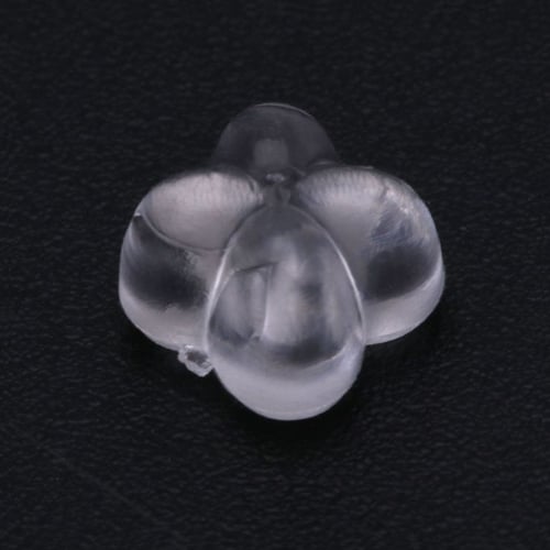 50pcs/set Clear Silicone Earring Backs For Earrings & Ear Studs