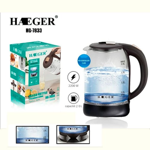 Electric Kettle Haeger Glass Kettle Haeger Glass Kettle HG-7833 Buy Haeger Glass Kettle HG-7833