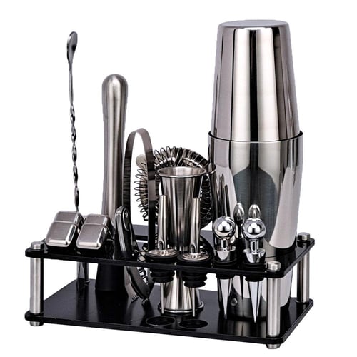 Cocktail Shaker Set Stainless Steel 1-22Pcs Boston Shaker Cocktail