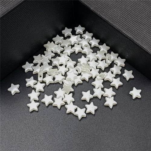 500 Imitation Pearl Beads in ABS Beads in the shape of a star, a