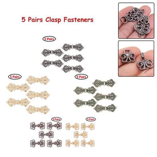 5 Pairs Swirl Flower Cape or Cloak Clasp Fasteners Sew On Hooks and Eyes  Cardigan Clip - buy 5 Pairs Swirl Flower Cape or Cloak Clasp Fasteners Sew  On Hooks and Eyes