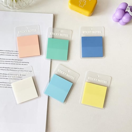 Transparent Sticky Notes - 3x3 inch Clear Sticky Notes Waterproof  Self-Adhesive Translucent Sticky Note Pads for Books Annotation, See  Through Sticky