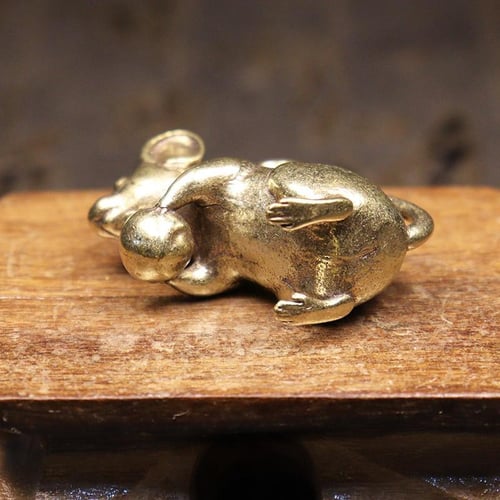 Brass Puppy Figurines Miniatures, Brass Crafts Accessories