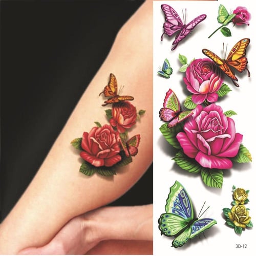 12 X 19cm Removable Waterproof Temporary Tattoos Body Art Stickers