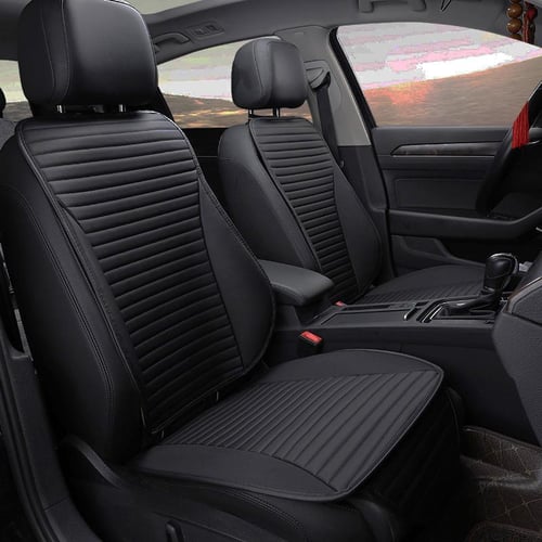 Waterproof PU Leather Front Car Seat Cover Pad Auto Seat Cushion Breathable  Mat with Organizer Easy to Install 