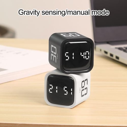 Small Digital Timer Portable Mini Digital Timer with Touch Control Led  Display Flipping Gravity Sensor for