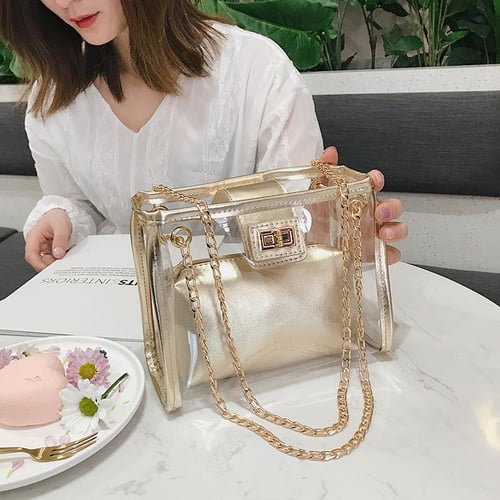 Women Jelly Transparent Bag Square Package Chain Composite Shoulder Bag  Female Crossbody Bags for - buy Women Jelly Transparent Bag Square Package  Chain Composite Shoulder Bag Female Crossbody Bags for: prices, reviews