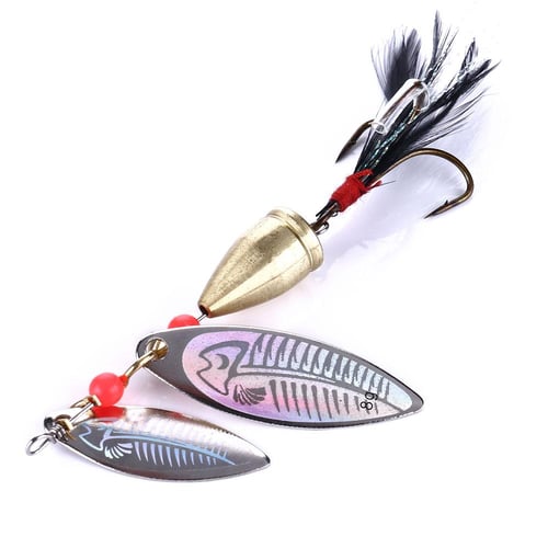 HENGJIA Fishing Lures Trout Lures Spinner Baits - Rosster Tail