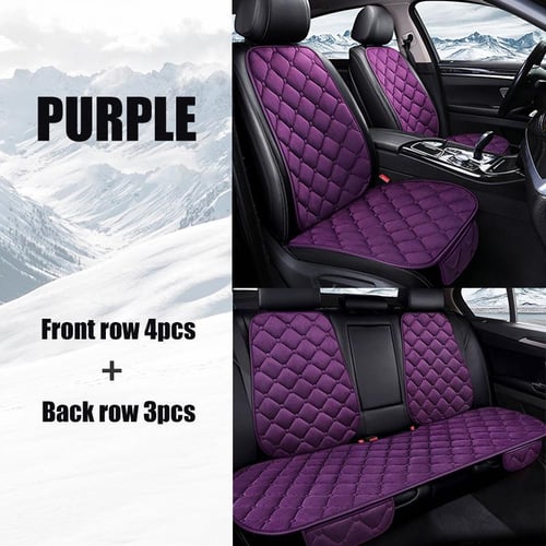 Plush Car Seat Cover Set Universal Seat Cushion Auto Seat Protector Mat  Covers