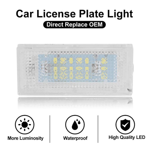 Cheap 2Pcs Xenon White LED Car Number License Plate Lights Canbus