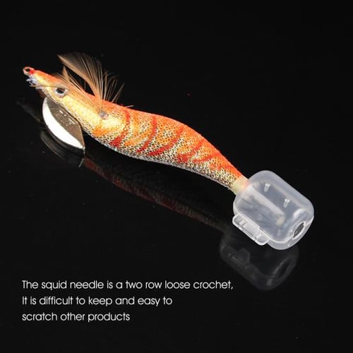 10Pcs Fishing Hook Cover Bonnets Lure Protective Cases Portable Squid Jig  Hook Protector Cases Fishing Tools Easy to Use Squid Jig Hook Protector